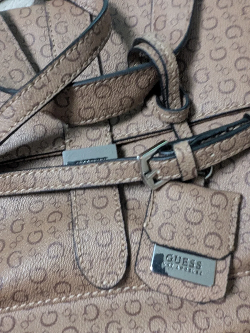 Guess tan satchel